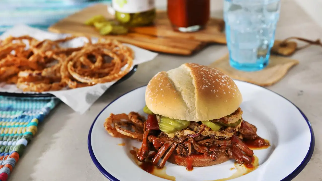 Country Sloppy Joes with Fried Onions