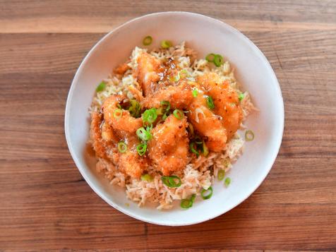 Sticky Crispy Orange Shrimp