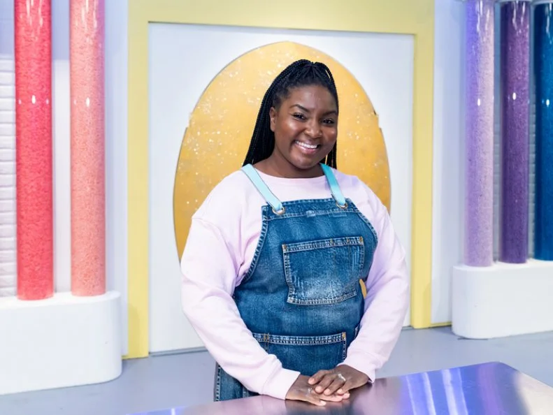 Portrait of contestant Sydney Perry, as seen on Spring Baking Championship: Easter Season 2.
