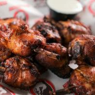 Lollipop Wings as served at Hickory House Ribs in Aspen, CO, as seen on Diners, Drive-Ins and Dives, season 35.