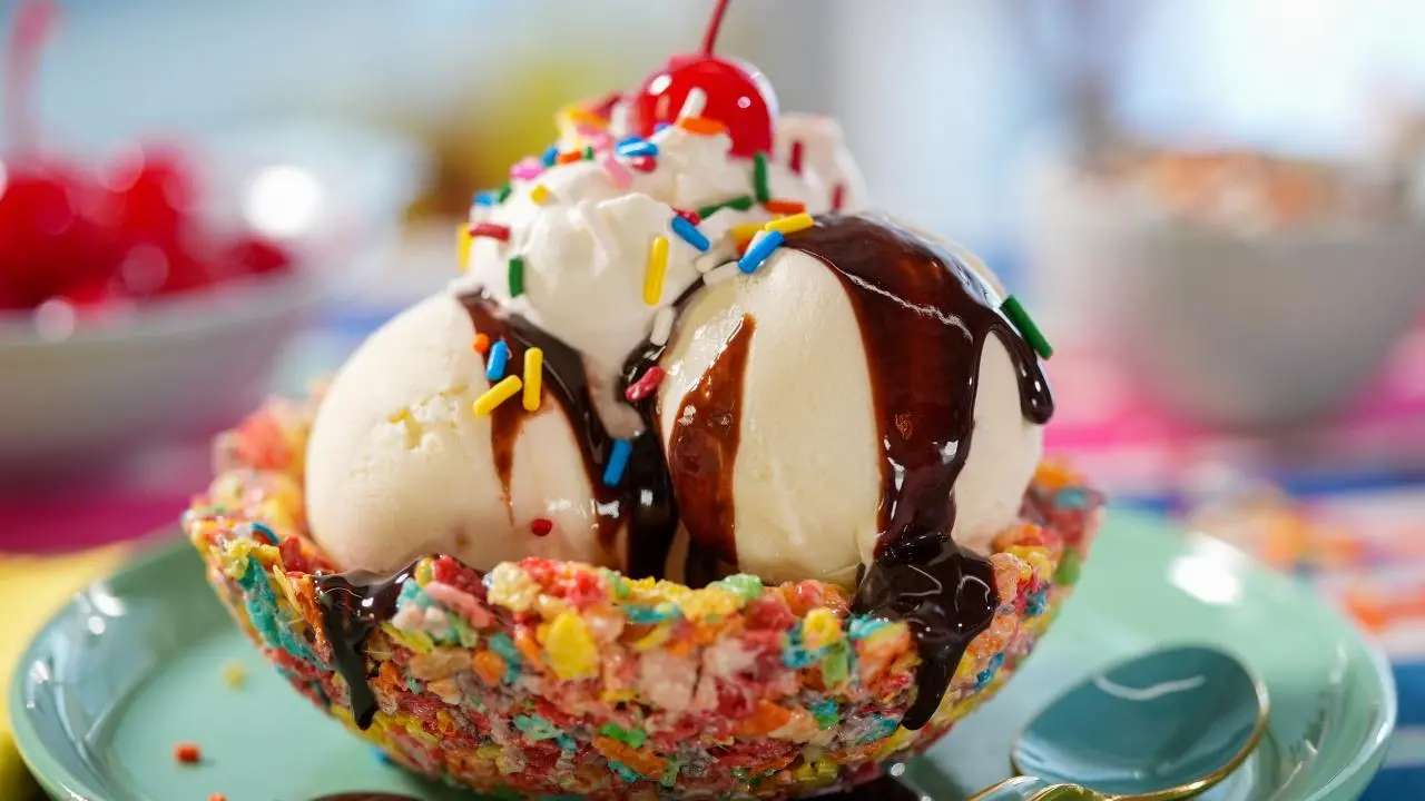 Edible Cereal Treat Bowls for Ice Cream Sundaes Recipe Food Network