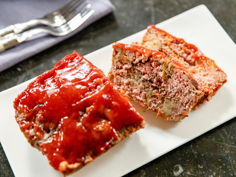 Close-up of Dad's Meatloaf, as seen on Be My Guest, season 1.