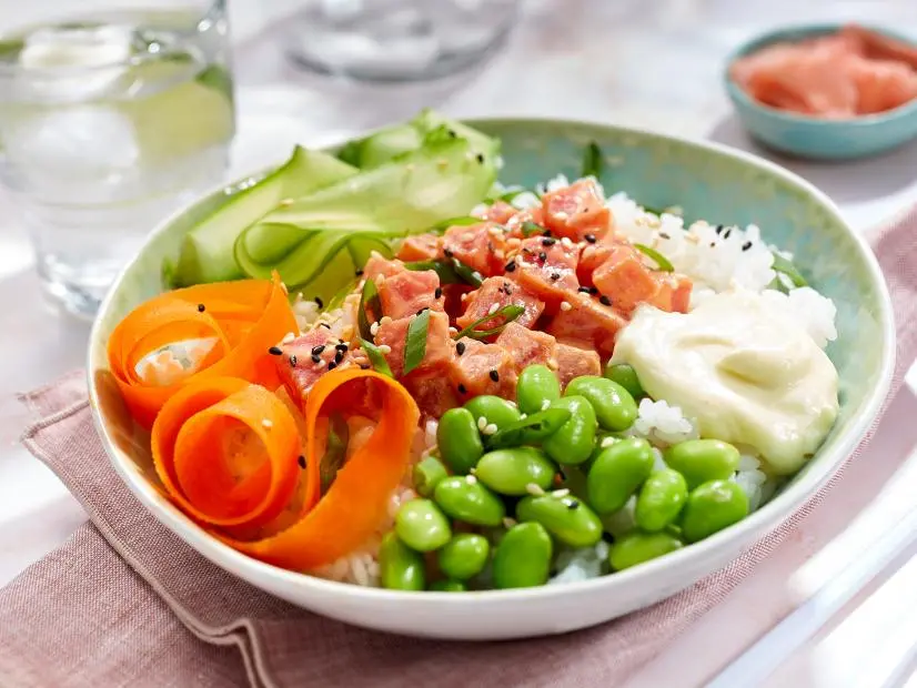 Spicy Tuna Bowl, as seen on Mary Makes It Easy, Season 1.