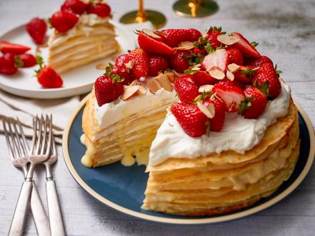 Strawberry Lemon Crepe Cake Recipe | Food Network