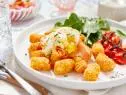 Potato tot Eggs Benny, as seen on Mary Makes It Easy, Season 1.