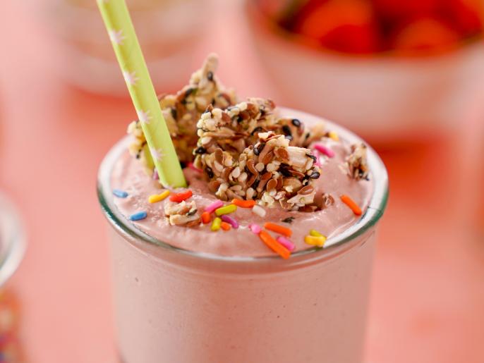 Chocolate Strawberry Halva Smoothies Recipe Molly Yeh Food Network