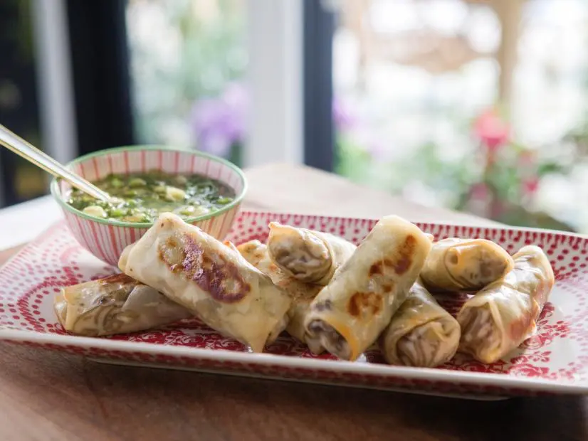 Baked Vegetable Egg Rolls as seen on Valerie's Home Cooking, Season 13.