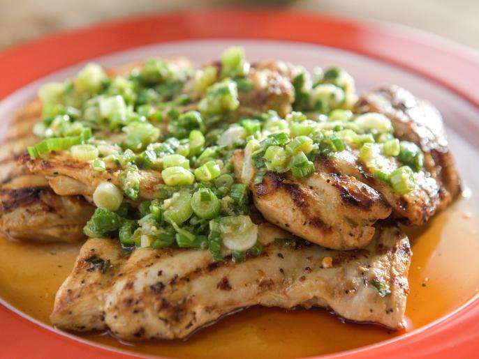 Grilled Chicken Thighs with Ginger Scallion Sauce Recipe Valerie
