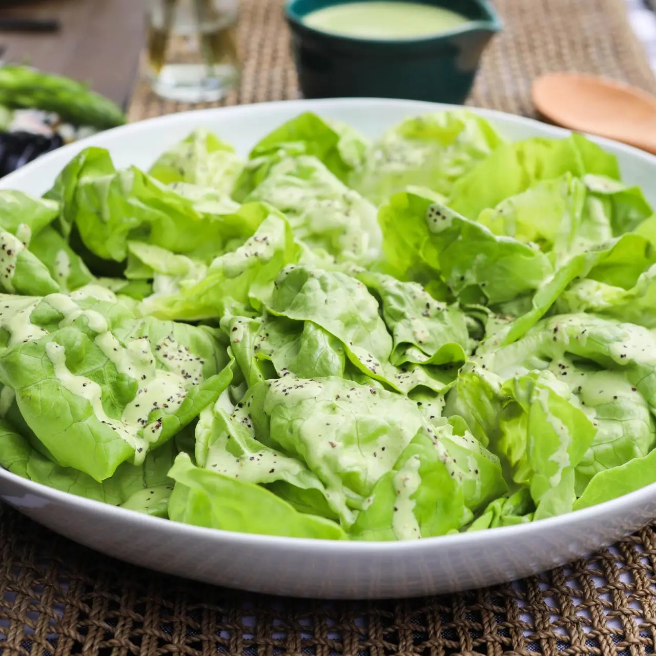 Butter Lettuce Salad with Zesty Green Goddess Dressing