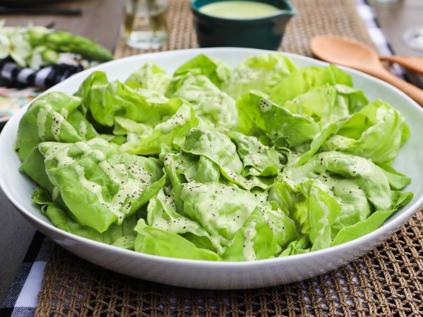 Butter Lettuce Salad with Zesty Green Goddess Dressing as seen on Valerie's Home Cooking, Season 13.