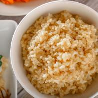 Cooked Brown Rice ina bowl