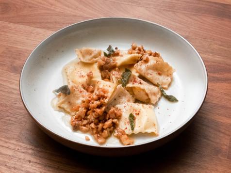 Gorgonzola and Pear Agnolotti with Sage & Walnut Brown Butter Sauce