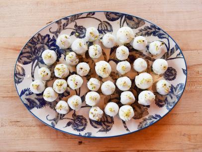 Close-up of White Chocolate Pistachio Truffles, as seen on The Pioneer Woman, season 31.
