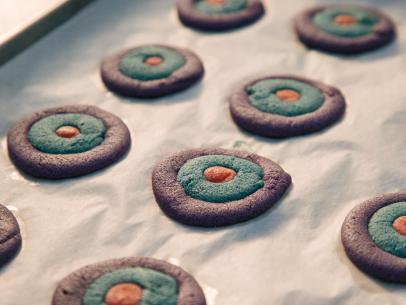 Tri-Color Bullseye Spritz Cookies as seen on Ace of Taste, Season 1.