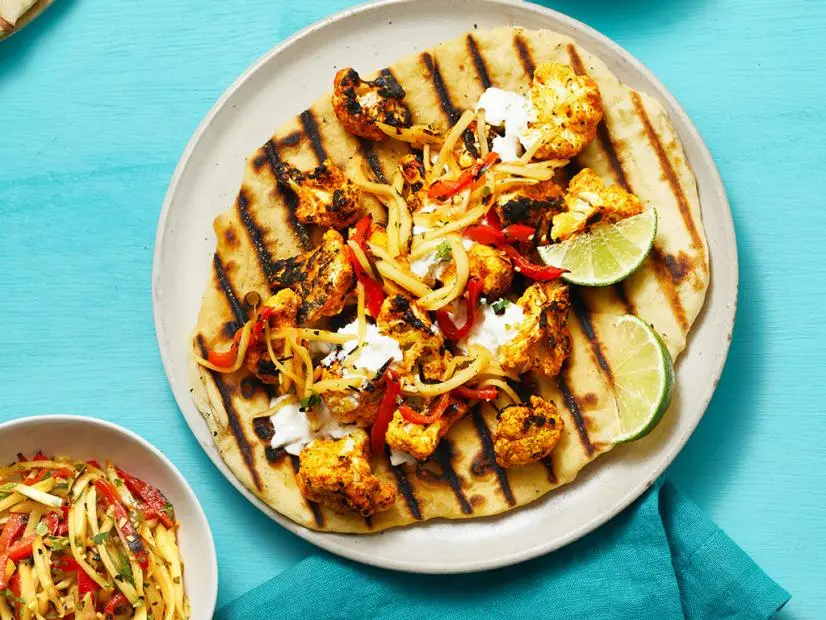 Grilled Tandoori Cauliflower Wraps Recipe | Maneet Chauhan | Food Network