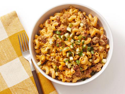 Mushroom Cheeseburger Mac and Cheese