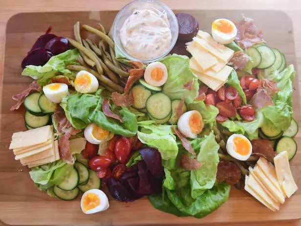 Pub Salad Board with Creamy Caper Tarragon Dressing Pub Salad Board with Creamy Caper Tarragon Dressing