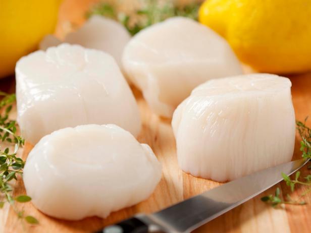 Jumbo sized, ocean fresh sea scallops ready for preparation in your favorite recipe.