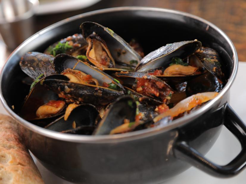 Mussels Provencal as served at Taste of Belgium in Cincinnati, OH, as seen Triple D Nation.