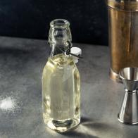 Homemade Sugar Simple Syrup in a Bottle