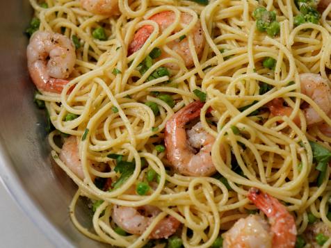 Pasta alla Pamela with Shrimp and Peas