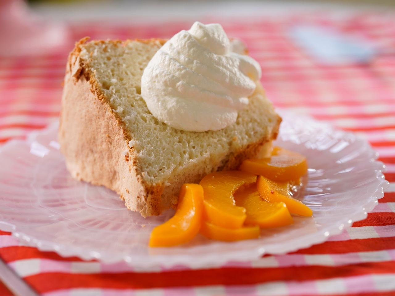 Great Grandma Pearl's Angel Food Cake with Peaches and Cream Recipe, Katie  Lee Biegel