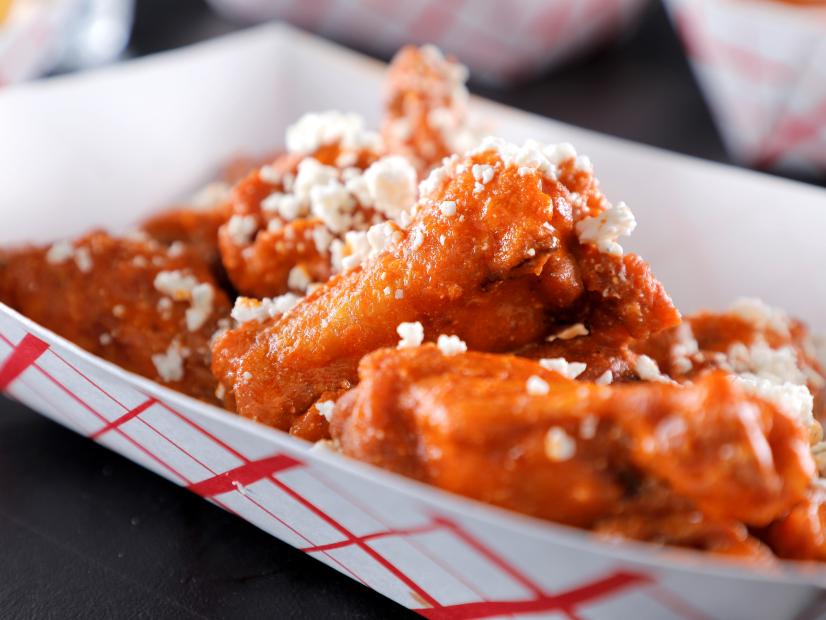 Spicy Bleu #17 Wings as served at Double Dubs in Laramie, Wyoming, as seen on Diners, Drive-Ins and Dives, season 35.
