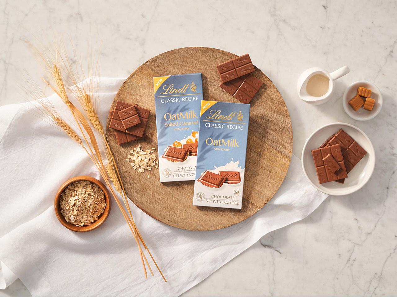 Lindt CLASSIC RECIPE Oat Milk Salted Caramel Chocolate Bar, 3.5 oz.