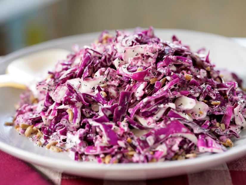Katie Lee Biegel makes her Cauliflower and Red Cabbage Slaw, as seen on Food Network's The Kitchen, Season 30