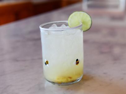 Close-up of Grilled Pineapple Cocktail, as seen on The Pioneer Woman, season 31.