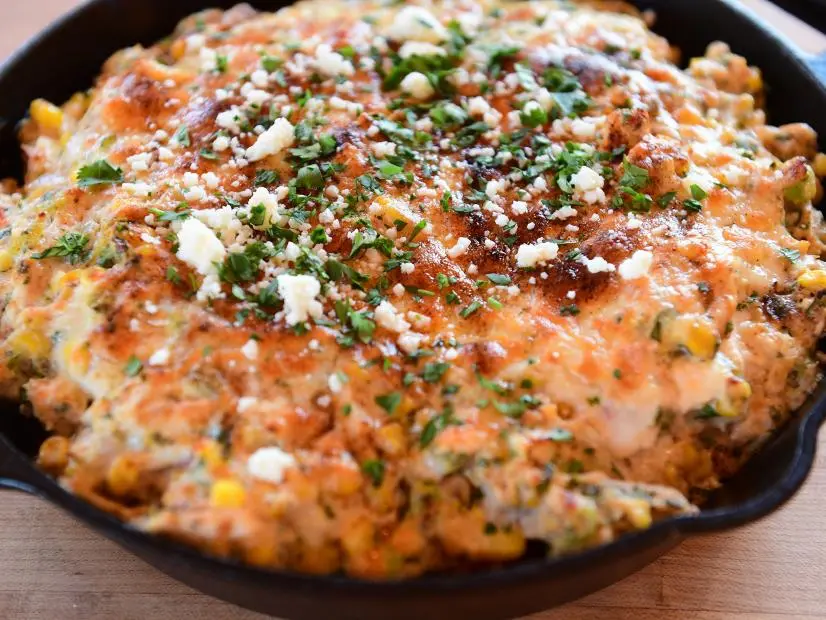 Close-up of Chicken Street Corn Skillet
