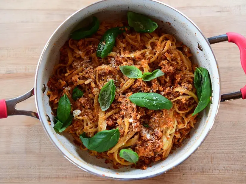Close-up of Cauliflower Bolognaise