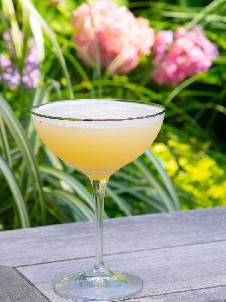 A Pisco Sour, as seen on Food Network's Symon's Dinners Cooking Out, Season 3.