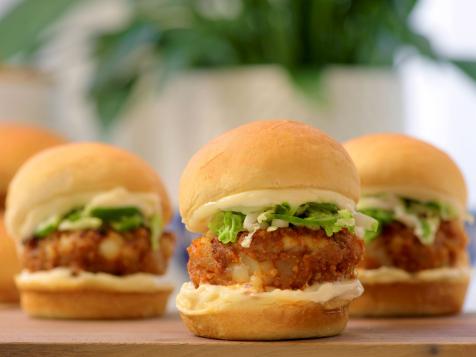 Hawaiian Garlic Shrimp Sliders
