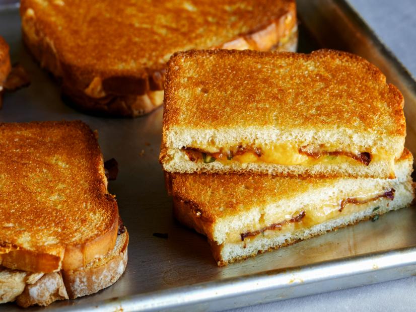 Oven Grilled Bacon Cheddar Sandwiches