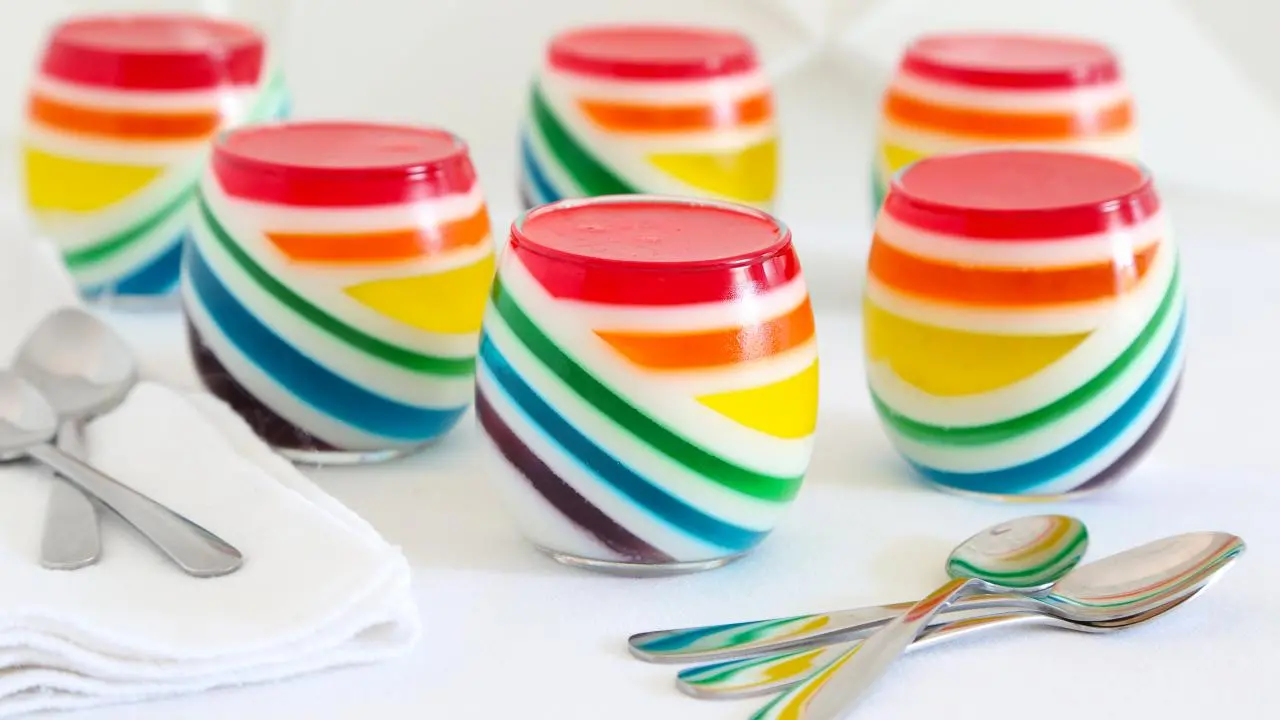 Rainbow Jell-O Shot Cups