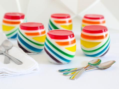 Rainbow Jell-O Shot Cups