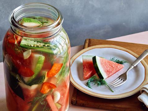 Pickled Watermelon with Peppers and Celery