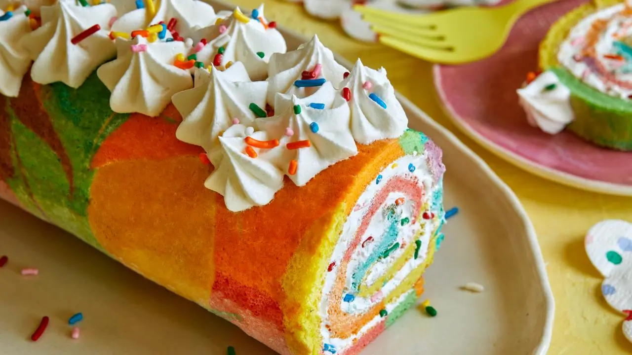 Tie-Dye Cake Roll Recipe | Food Network Kitchen | Food Network Tie-Dye Cake Roll
