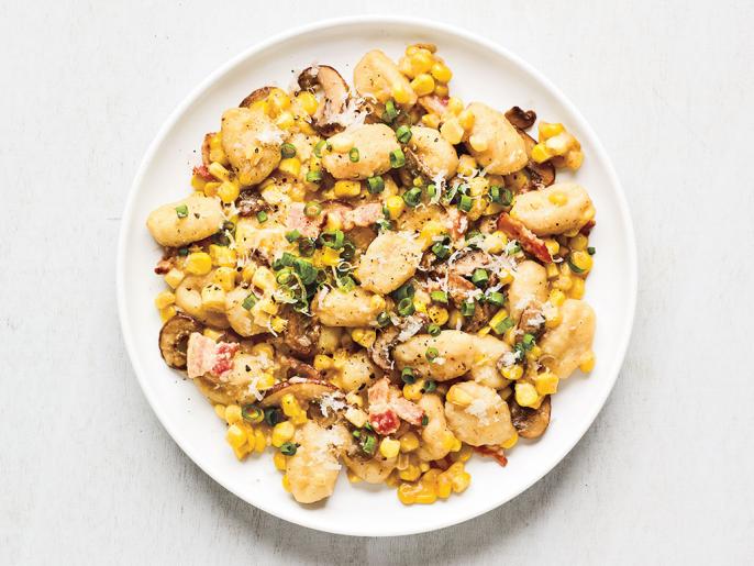 Gnocchi with Corn, Mushrooms and Bacon Recipe Food Network Kitchen