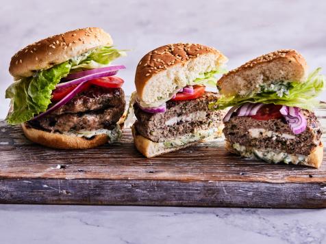Feta-Stuffed Juicy Lucy Turkey Burgers
