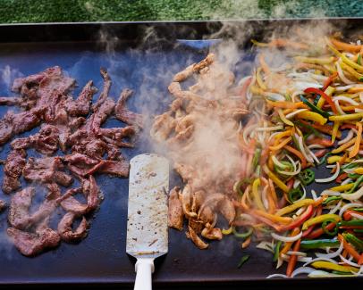 Blackstone griddle shop cooking station