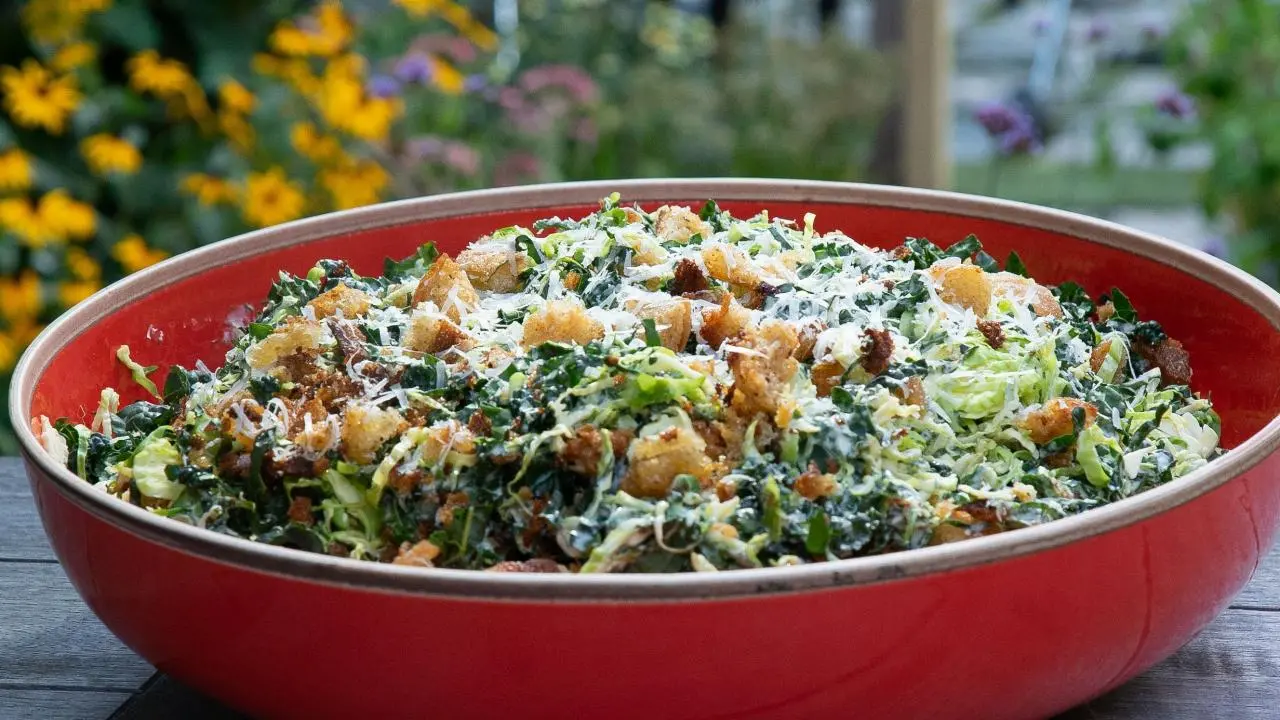brussel sprout salad with green goddess dressing Green Goddess Salad