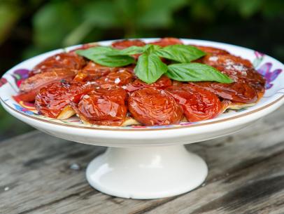 Tomato Tart Tartin, as seen on Food Network's Symon's Dinners Cooking Out, Season 3.