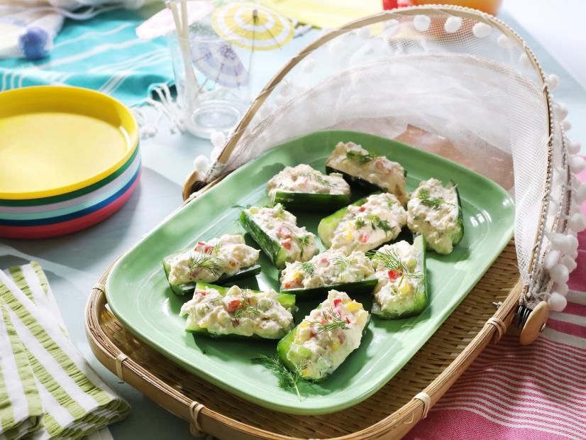 Miss Kardea Brown's Cucumber Crab Boats, as seen on Delicious Miss Brown, Season 7.