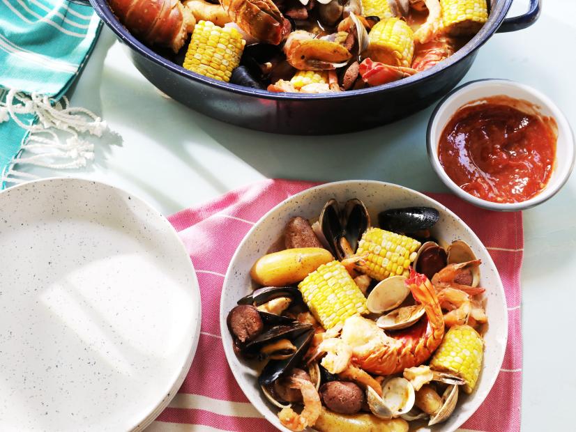 Miss Kardea Brown's Seafood Clambake, as seen on Delicious Miss Brown, Season 7.