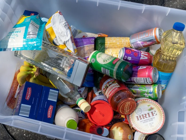 Cooking ingredients for Round 1, as seen on Kitchen Crash, Season 2.