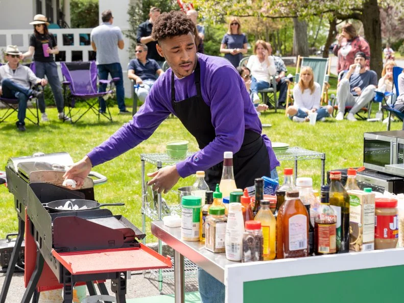 Chef AJ Oliver during Round 1, as seen on Kitchen Crash, Season 2.