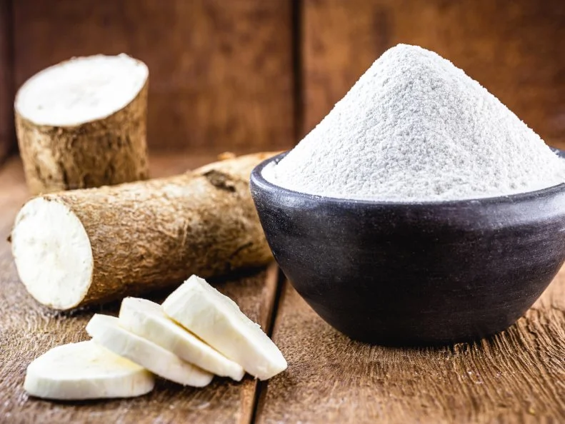 alternative flour, vegan food, typical of Brazil, made with cassava. Typical south american root