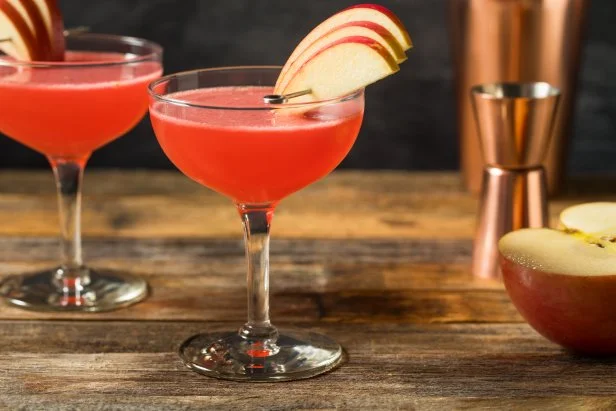 Refreshing Boozy Jack Rose Apple Cocktail with Brandy